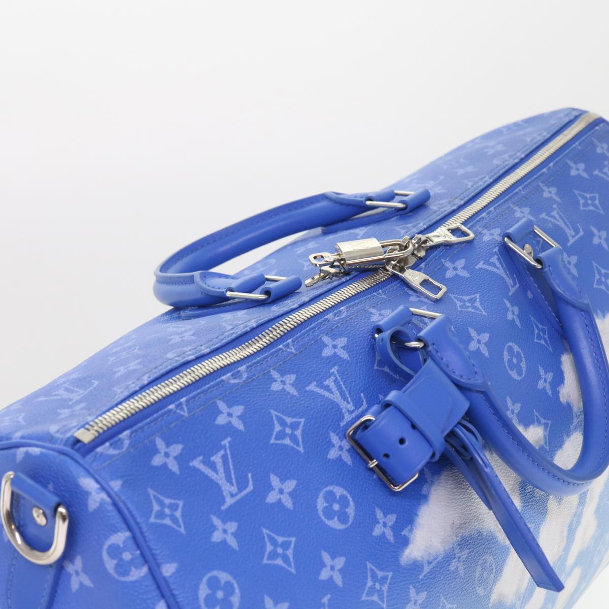 LOUIS VUITTON Monogram Clouds Keepall Bandouliere 50 Bag M45428 LV Auth 56645A