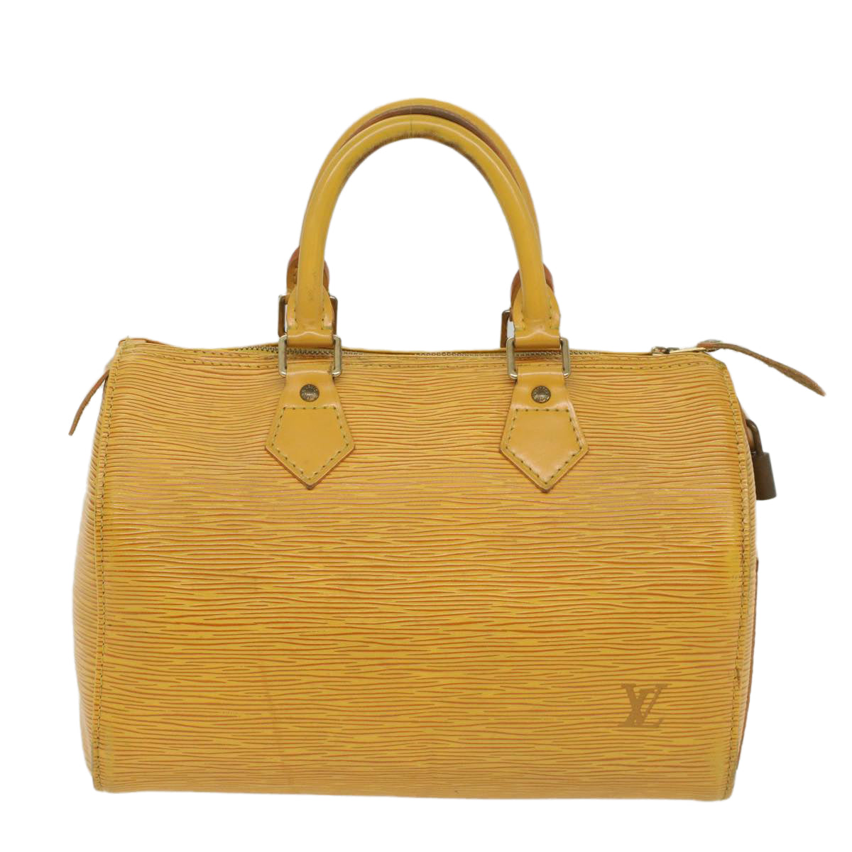 LOUIS VUITTON Epi Speedy 25 Hand Bag Tassili Yellow M43019 LV Auth 56650