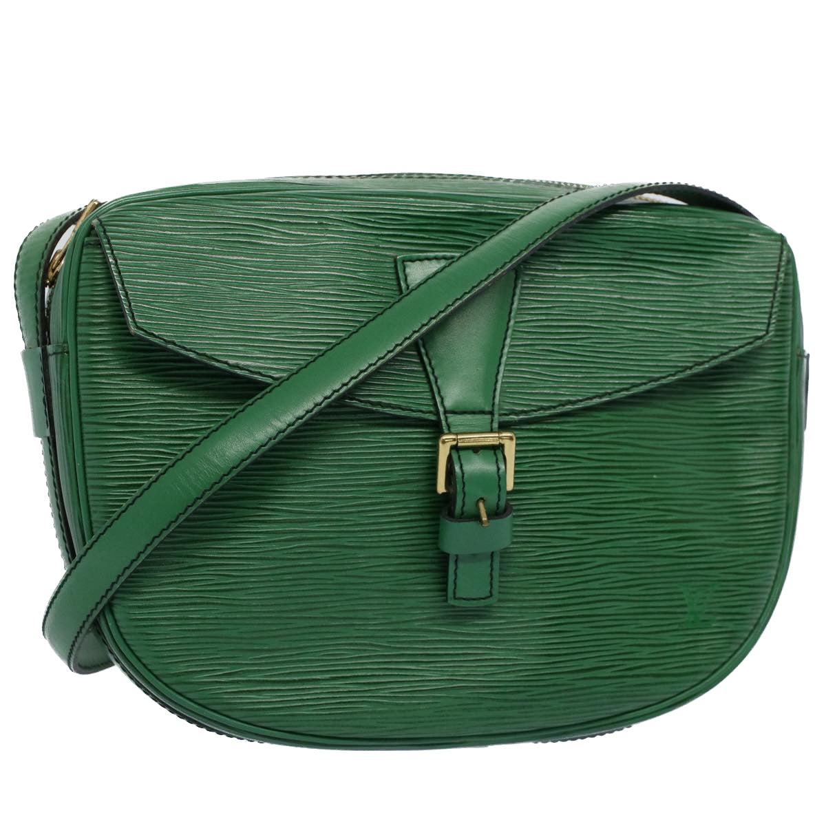 LOUIS VUITTON Epi June Feuille Shoulder Bag Green M52154 LV Auth 56655