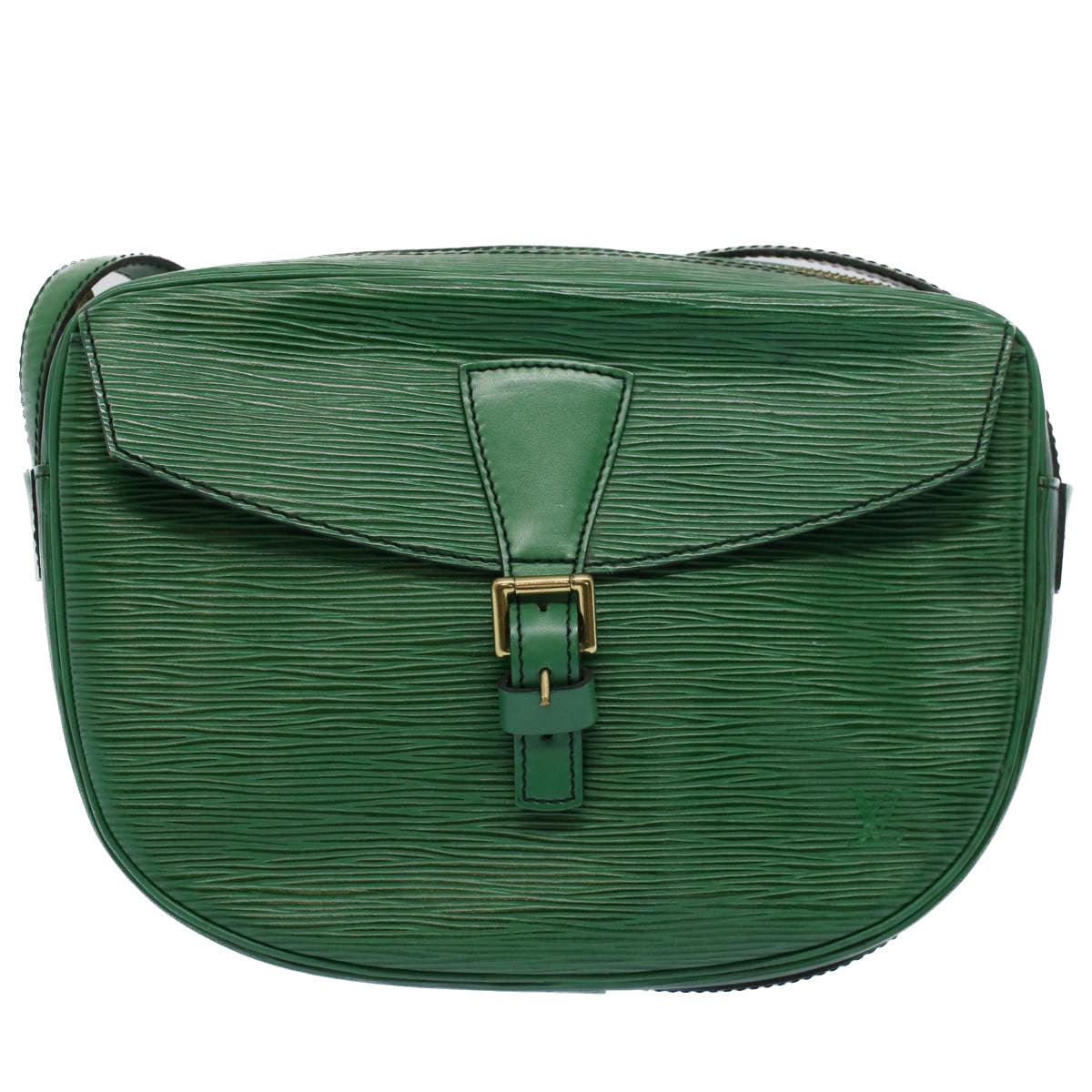 LOUIS VUITTON Epi June Feuille Shoulder Bag Green M52154 LV Auth 56655