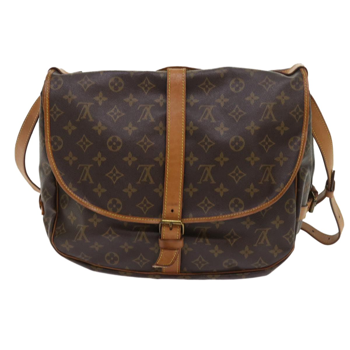 LOUIS VUITTON Monogram Saumur 35 Shoulder Bag M42254 LV Auth 56662 - 0