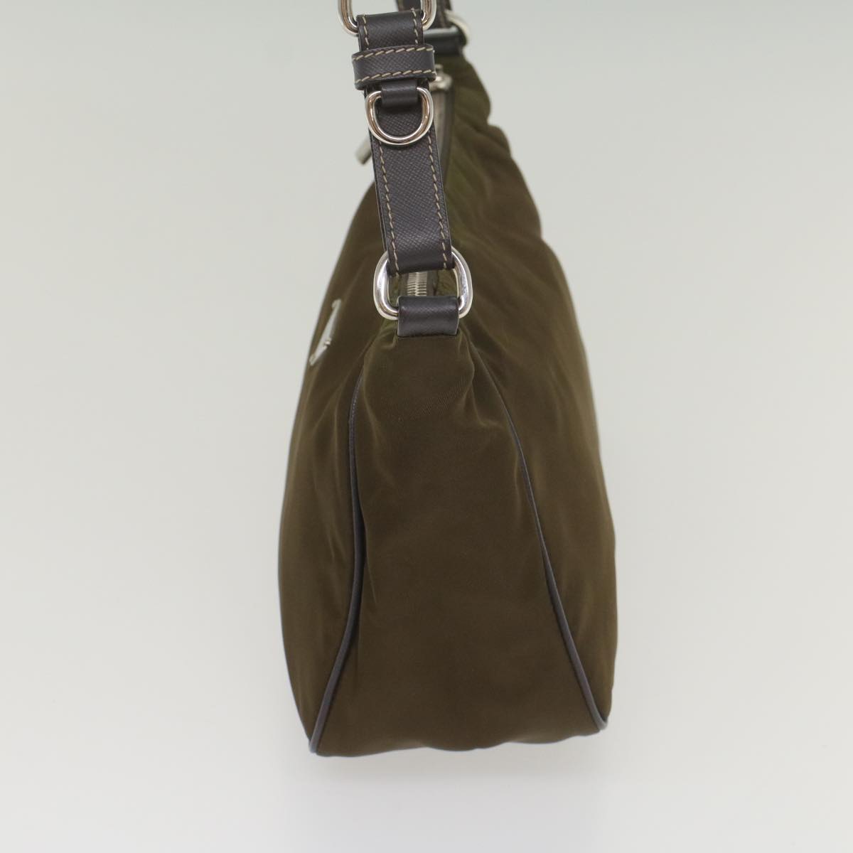 PRADA Shoulder Bag Nylon Khaki Auth 56680