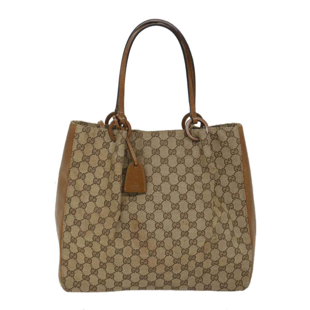 GUCCI GG Canvas Shoulder Bag Beige 101920 Auth 56682