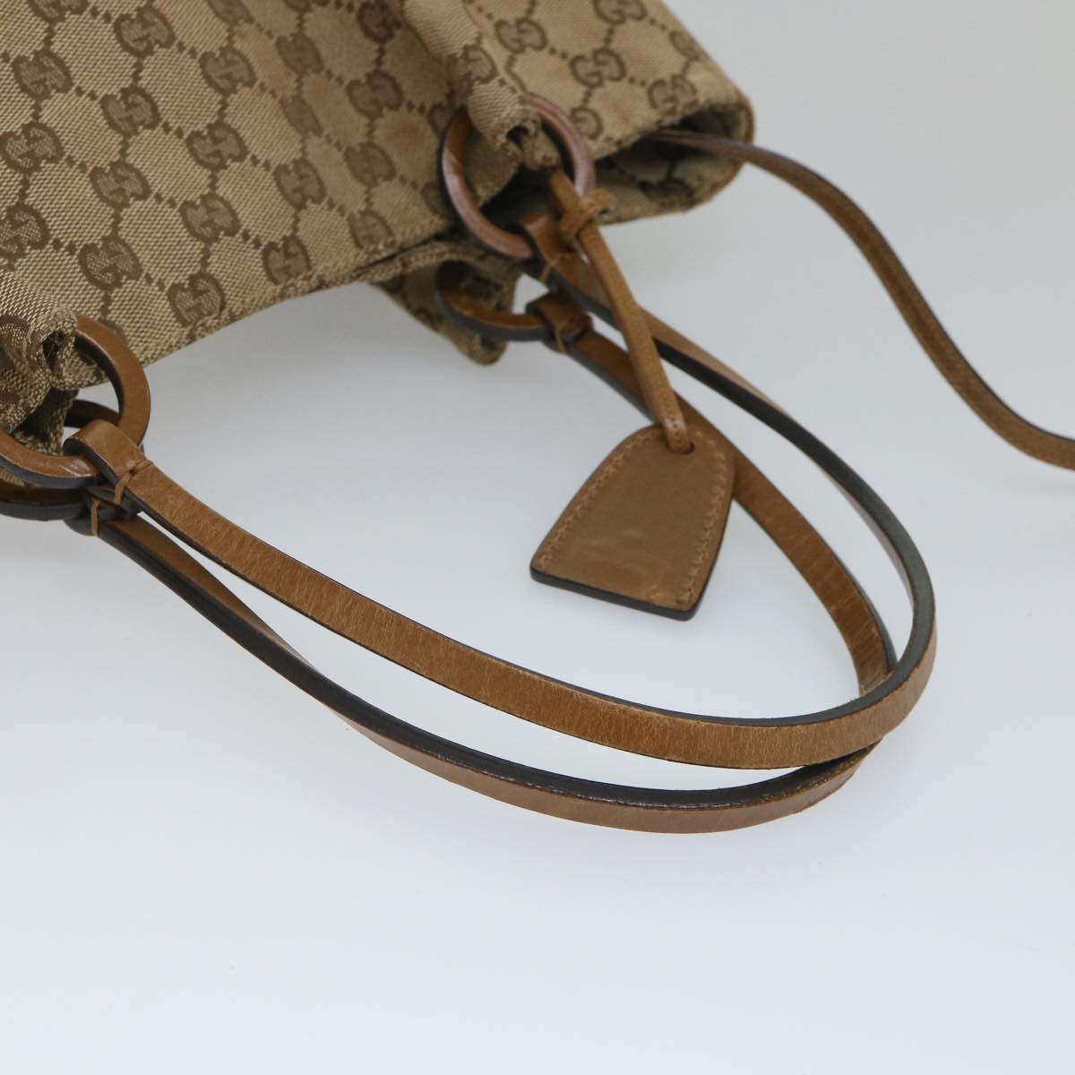 GUCCI GG Canvas Shoulder Bag Beige 101920 Auth 56682