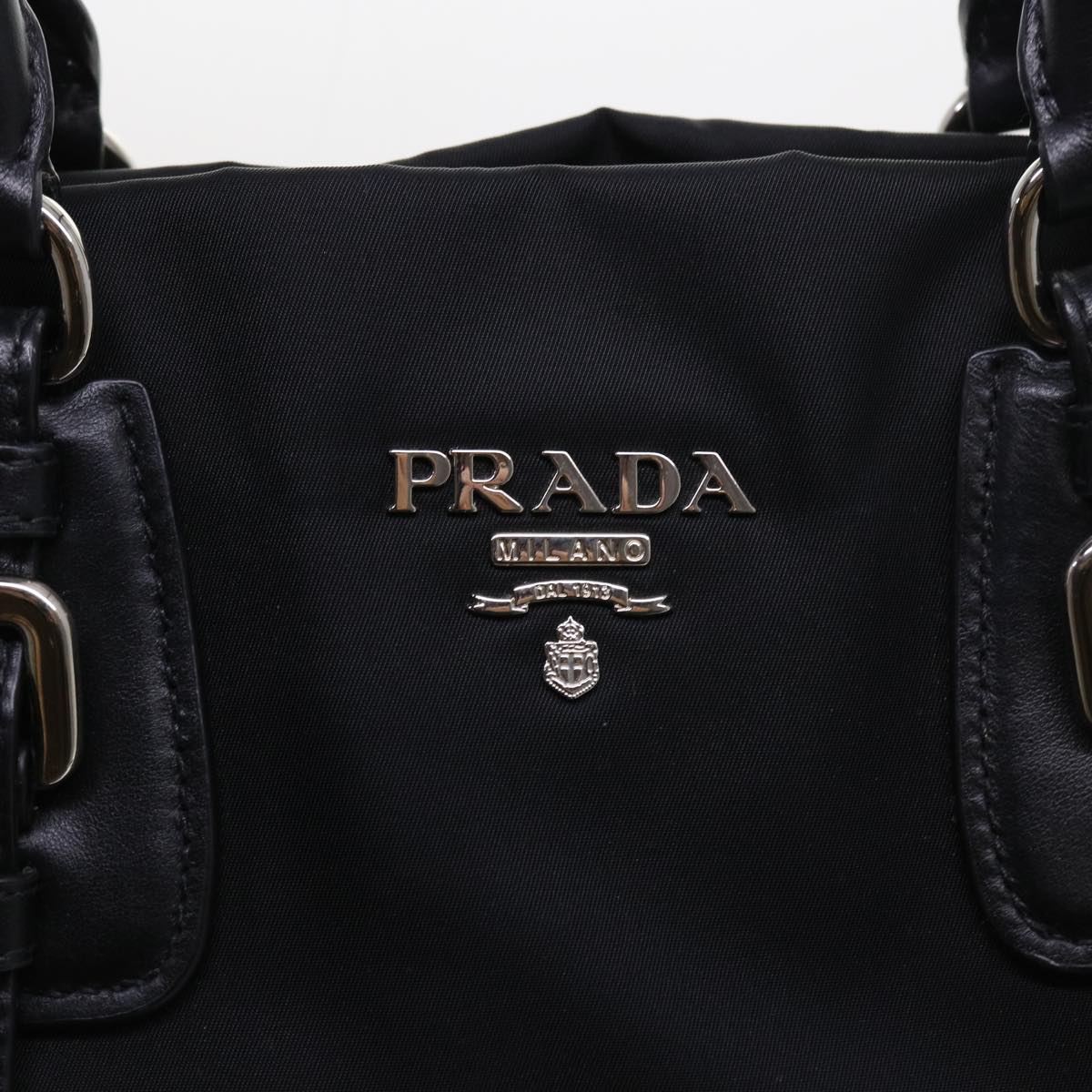 PRADA Hand Bag Nylon 2way Black Auth 56707