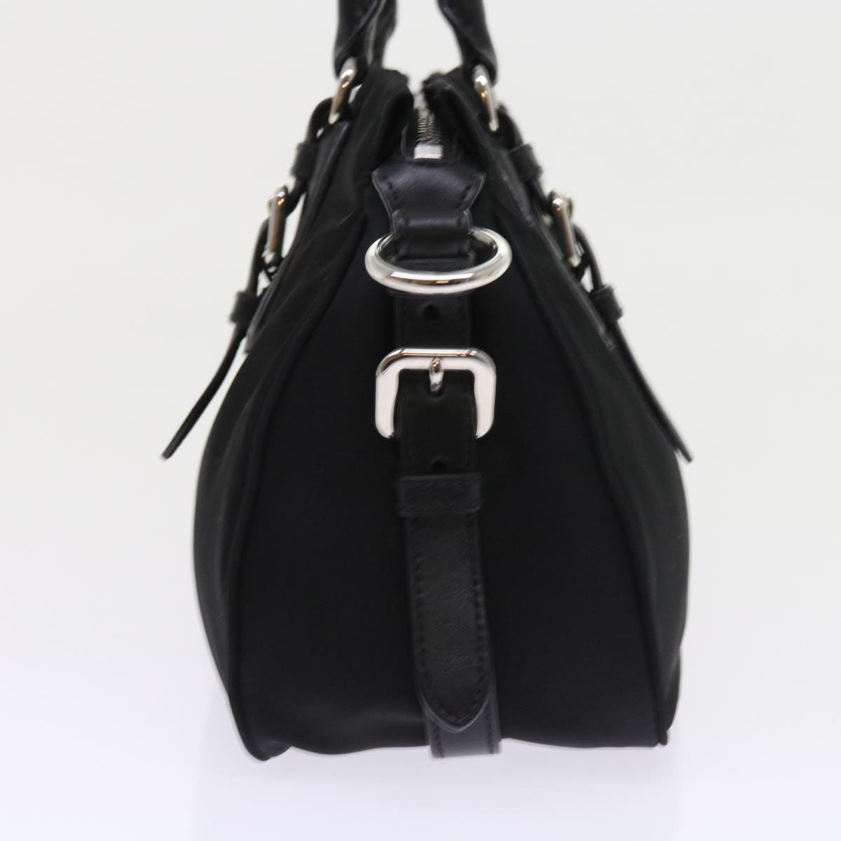 PRADA Hand Bag Nylon 2way Black Auth 56707