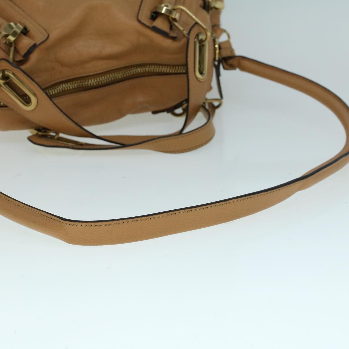 Chloe Shoulder Bag Leather 2way Brown Auth 56709