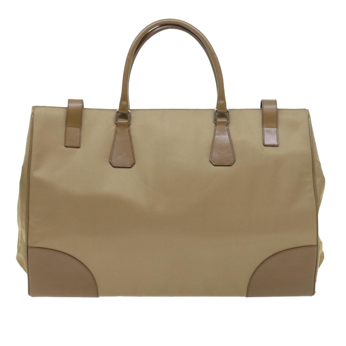 PRADA Hand Bag Nylon Khaki Auth 56714