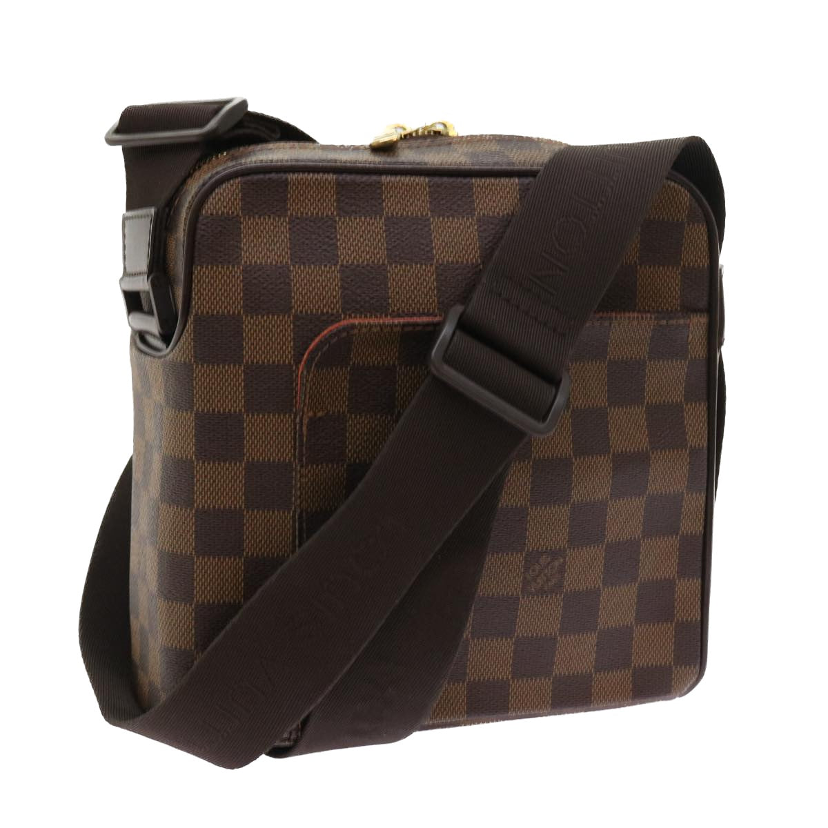 LOUIS VUITTON Damier Ebene Olaf PM Shoulder Bag N41442 LV Auth 56725