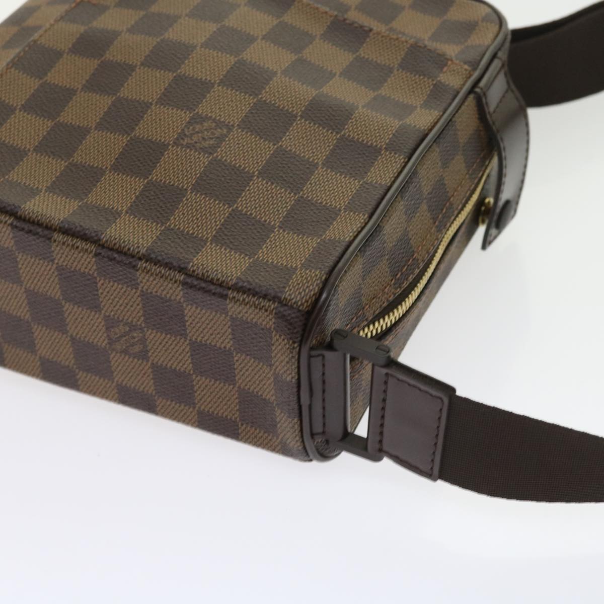 LOUIS VUITTON Damier Ebene Olaf PM Shoulder Bag N41442 LV Auth 56725