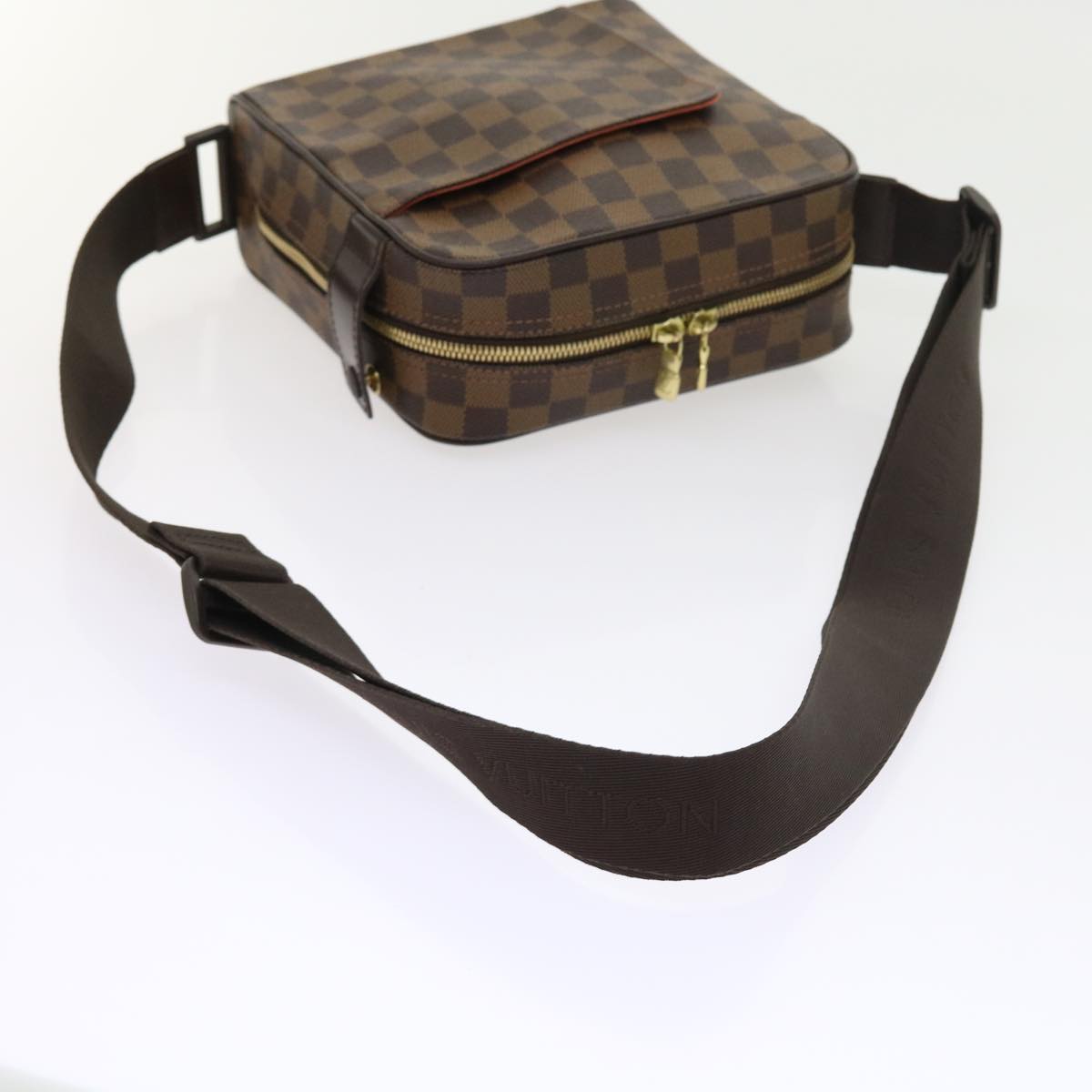 LOUIS VUITTON Damier Ebene Olaf PM Shoulder Bag N41442 LV Auth 56725