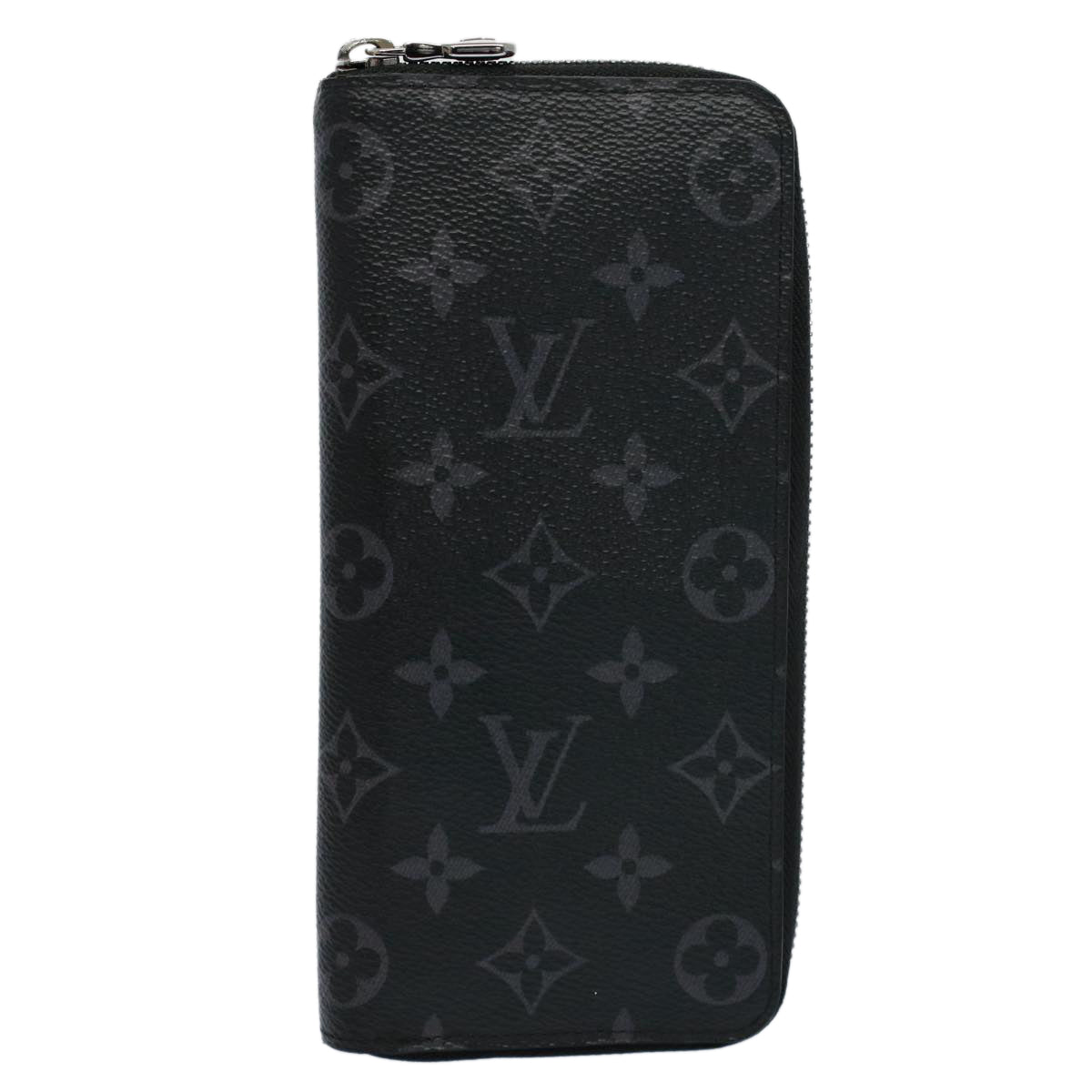 LOUIS VUITTON Monogram Eclipse Zippy Wallet Vertical Wallet M62295 Auth 56742