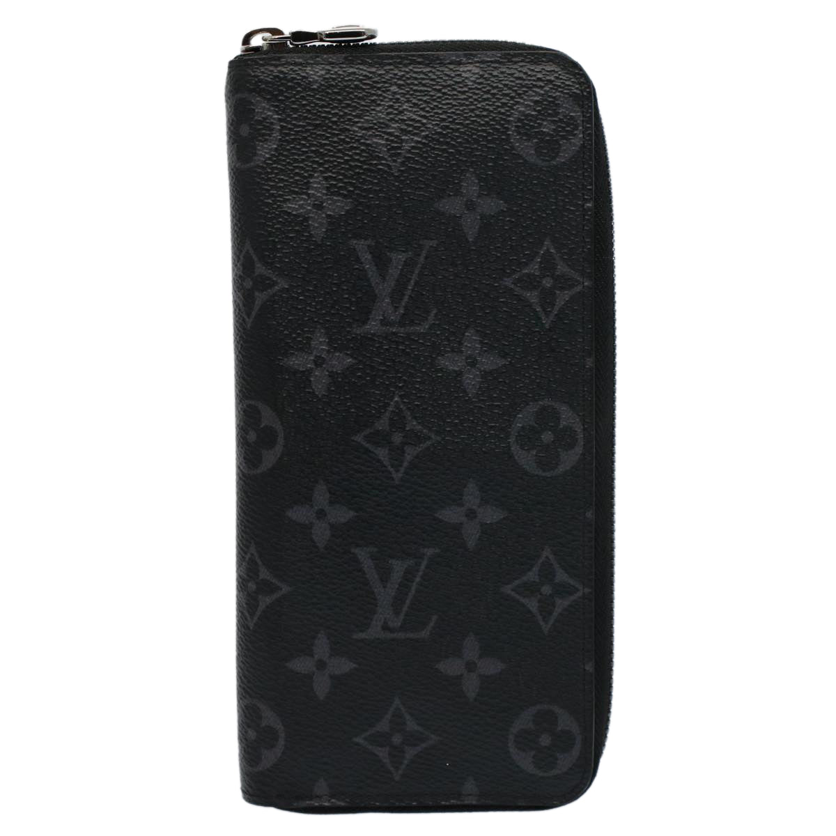 LOUIS VUITTON Monogram Eclipse Zippy Wallet Vertical Wallet M62295 Auth 56742