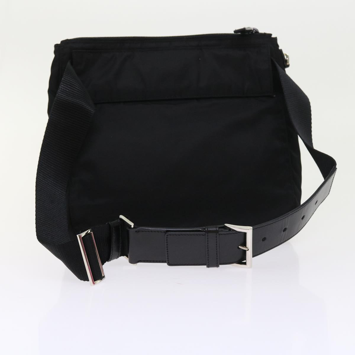 PRADA Shoulder Bag Nylon Black Auth 56758