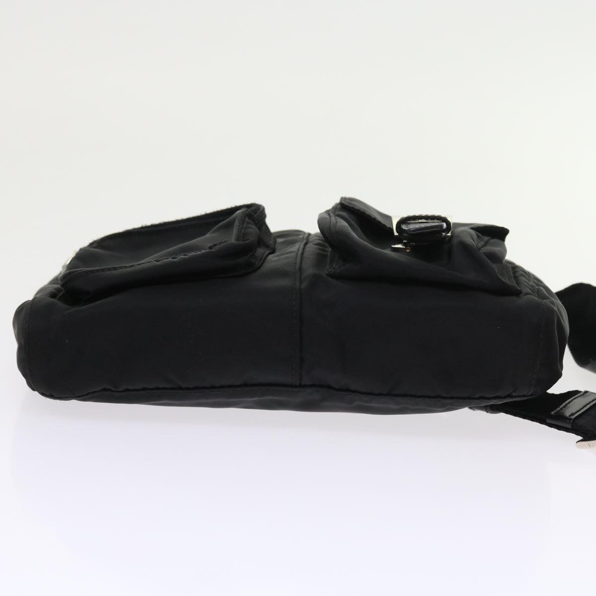 PRADA Shoulder Bag Nylon Black Auth 56758