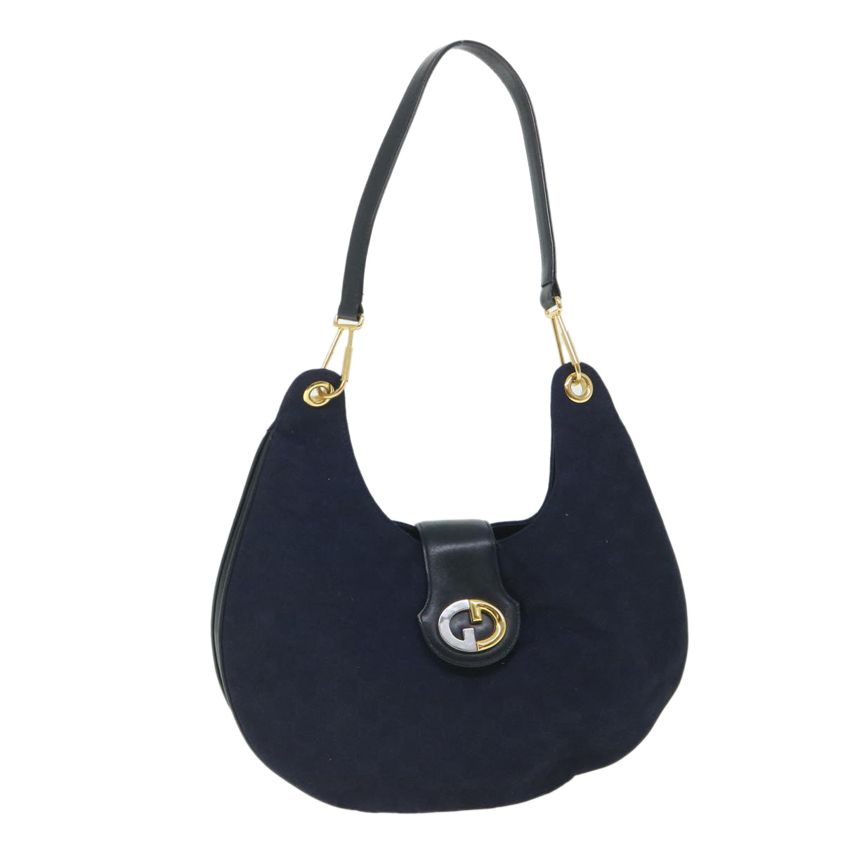 GUCCI GG Canvas Shoulder Bag Navy Auth 56776