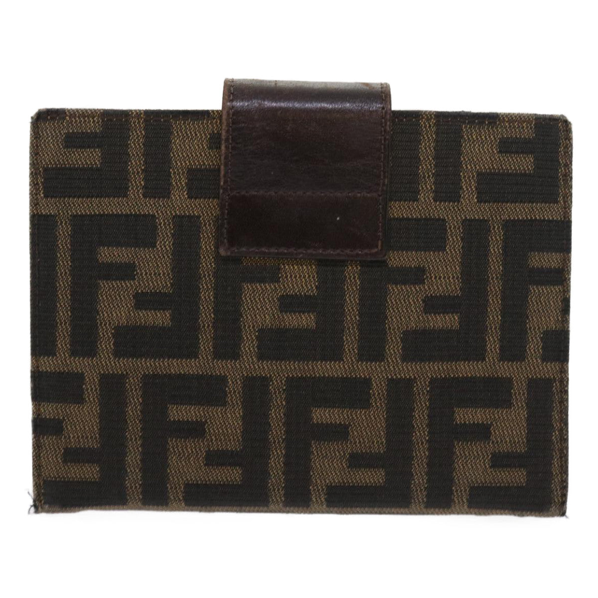 FENDI Zucca Canvas Day Planner Cover Black Brown 2289 31099 009 Auth 56779