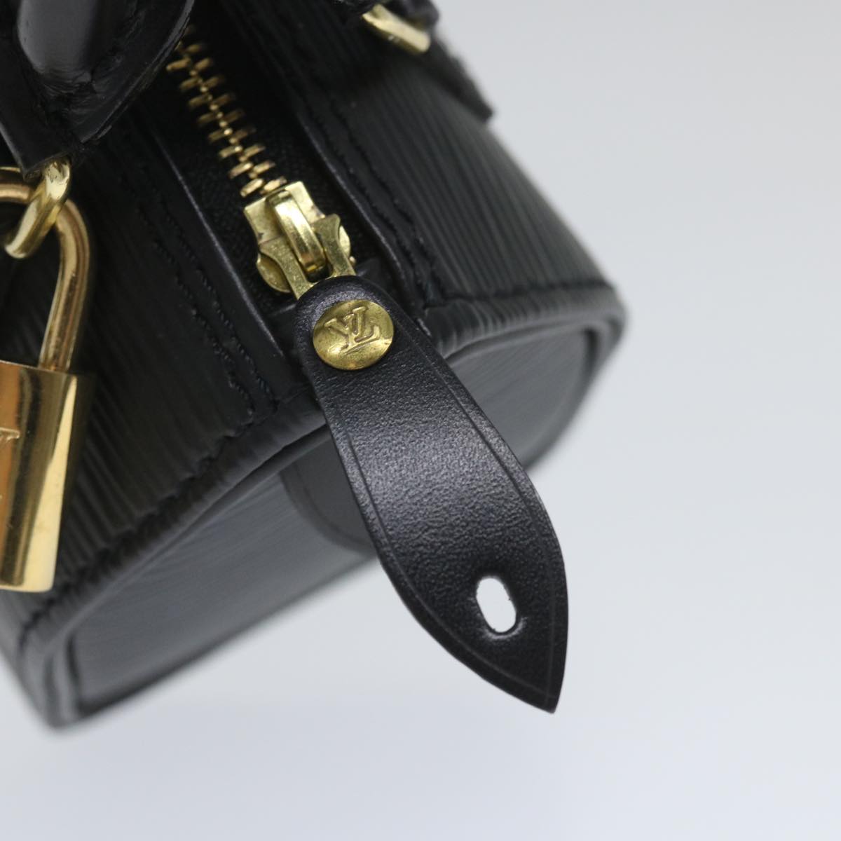 LOUIS VUITTON Epi Mini Speedy Hand Bag 2way SPO Black LV Auth 56796A