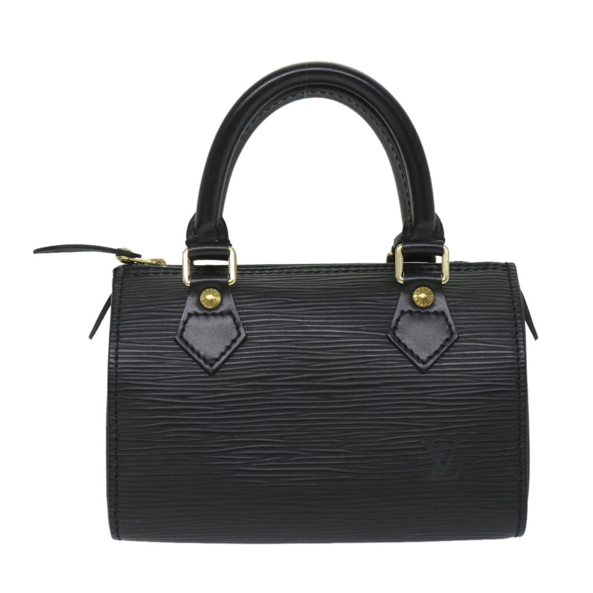 LOUIS VUITTON Epi Mini Speedy Hand Bag 2way SPO Black LV Auth 56796A - 0