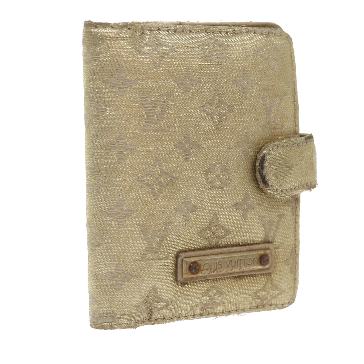 LOUIS VUITTON Monogram Shine Mini Agenda Day Planner Gold R20891 LV Auth 56814