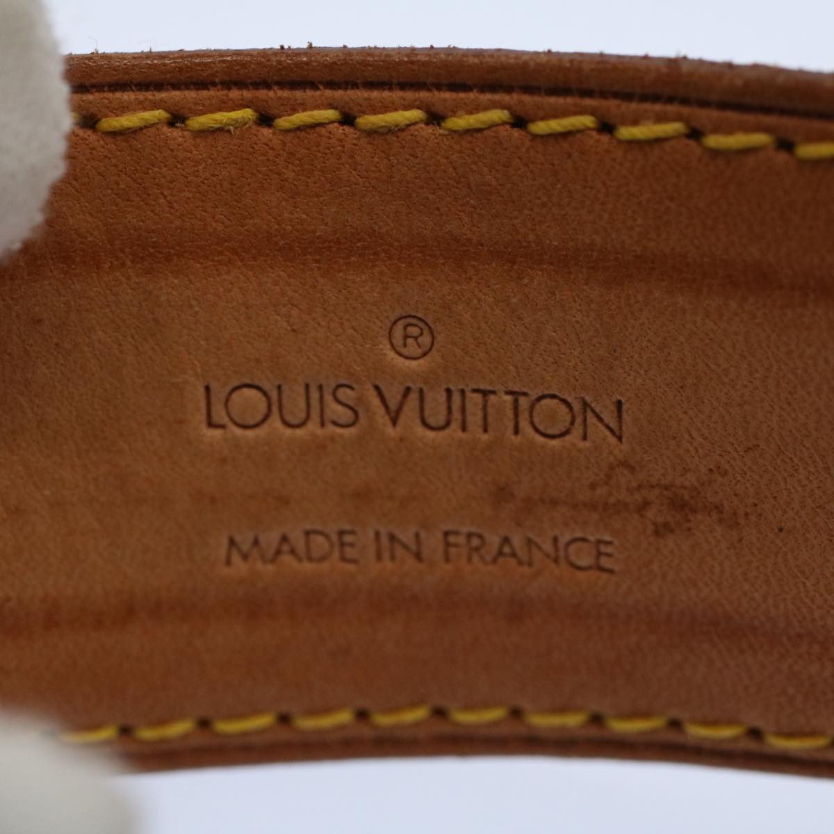 LOUIS VUITTON Adjustable Shoulder Strap Leather 40.2""-43.3"" LV Auth 56815
