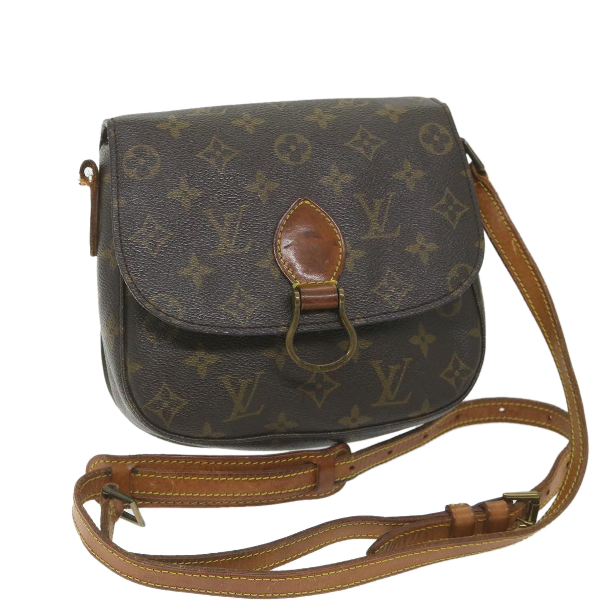 LOUIS VUITTON Monogram Saint Cloud MM Shoulder Bag M51243 LV Auth 56824