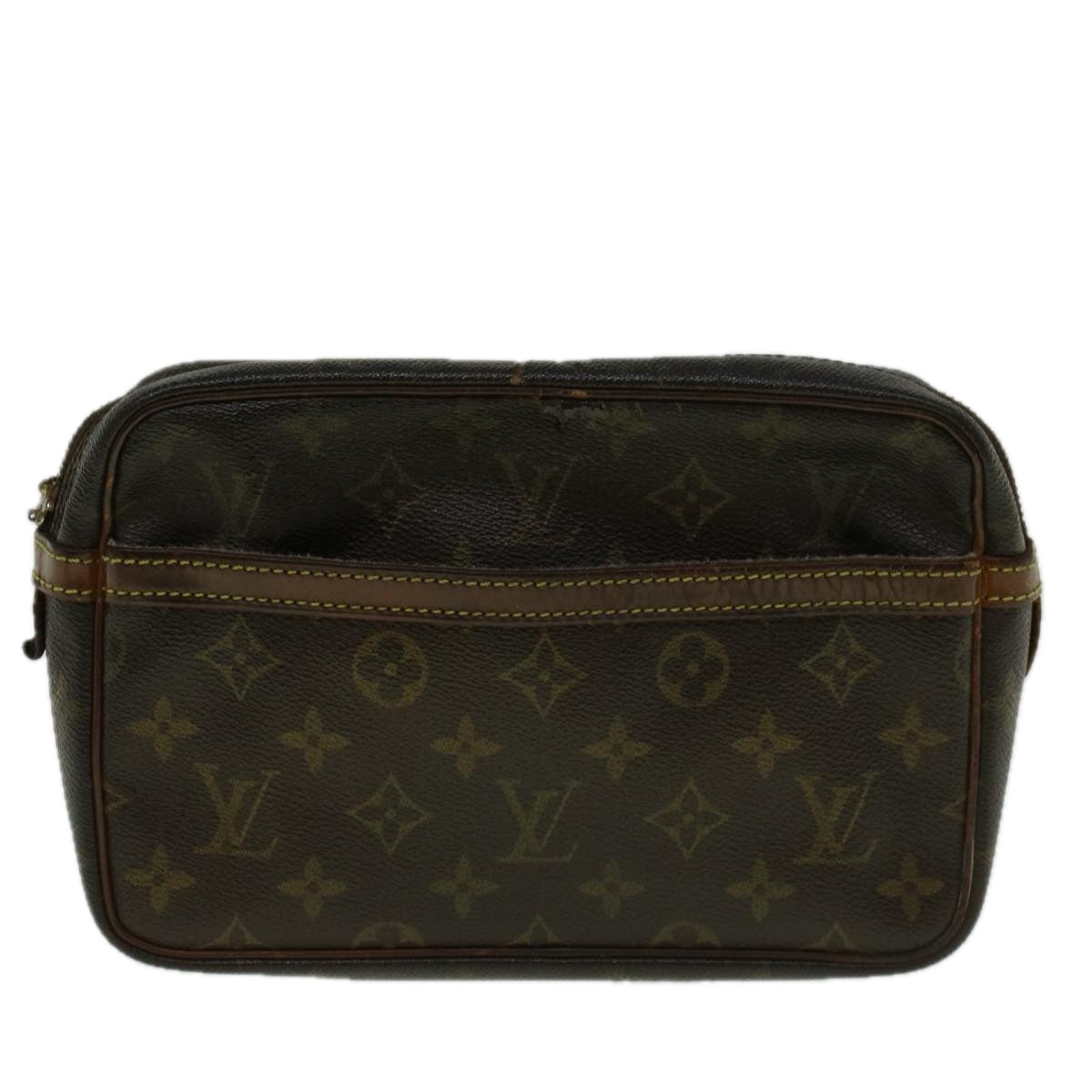 LOUIS VUITTON Monogram Compiegne 23 Clutch Bag M51847 LV Auth 56825