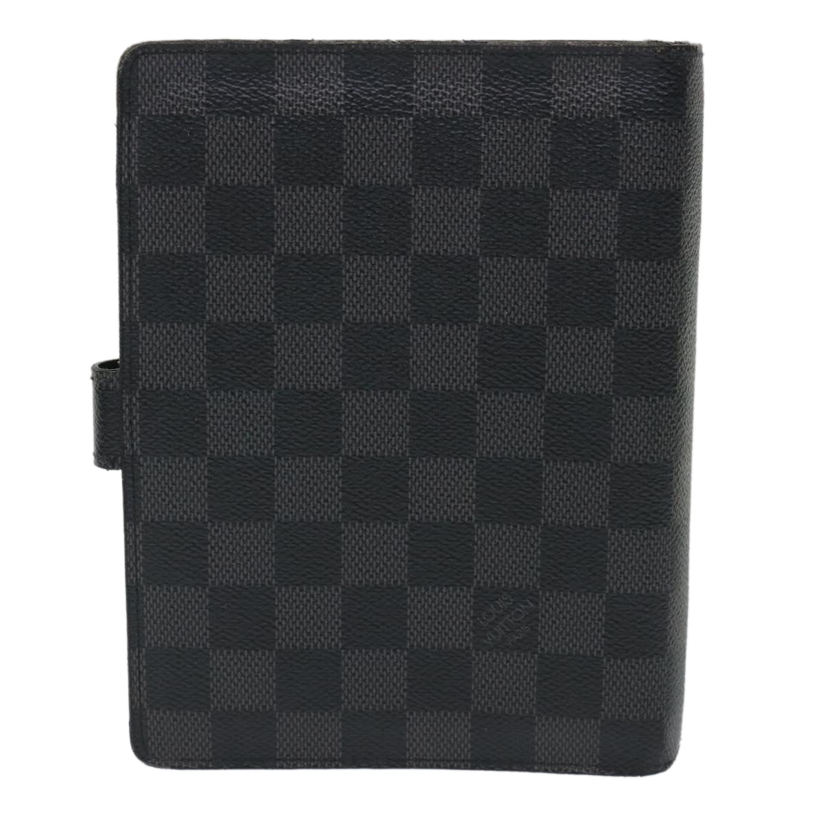 LOUIS VUITTON Damier Graphite Agenda MM Day Planner Cover R20242 LV Auth 56897 - 0