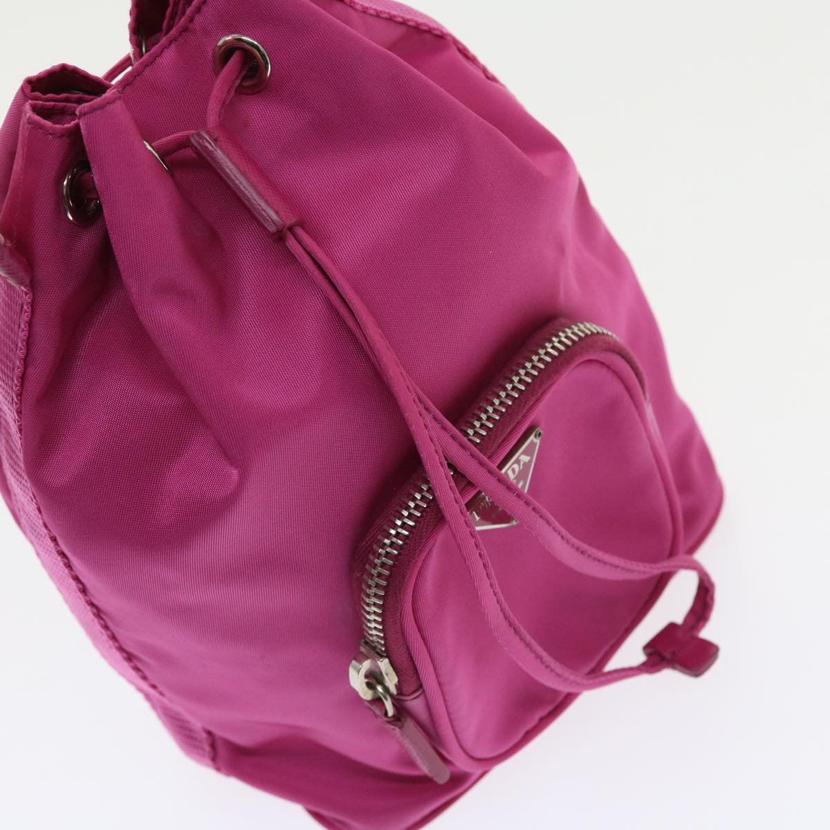 PRADA Hand Bag Nylon Pink Auth 56934