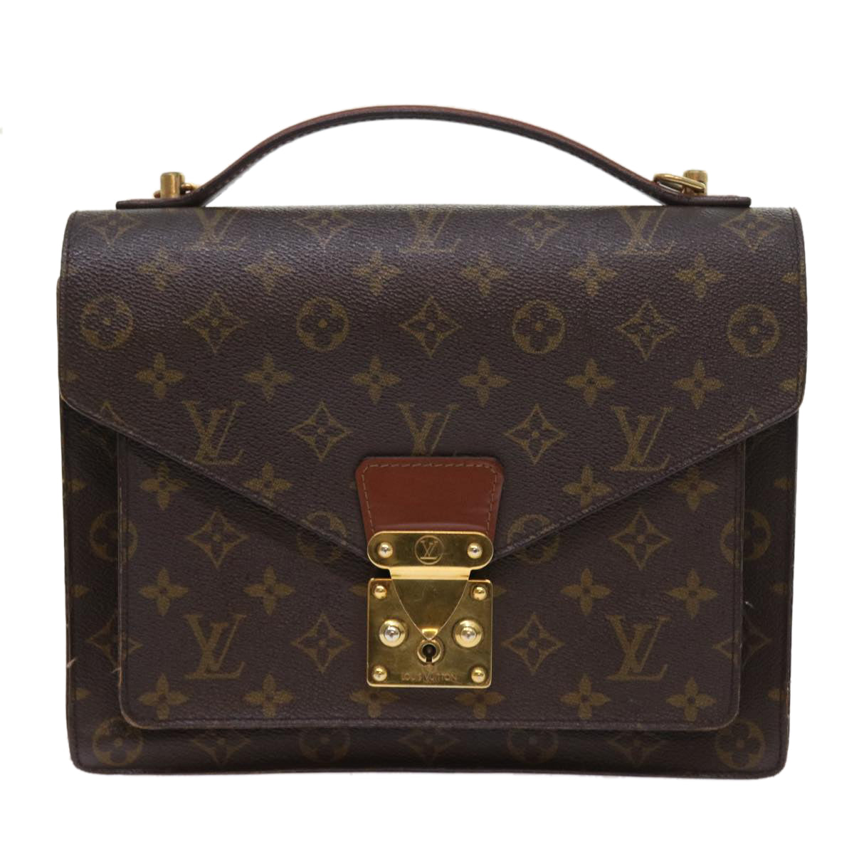 LOUIS VUITTON Monogram Monceau 28 Hand Bag 2way M51185 LV Auth 56941