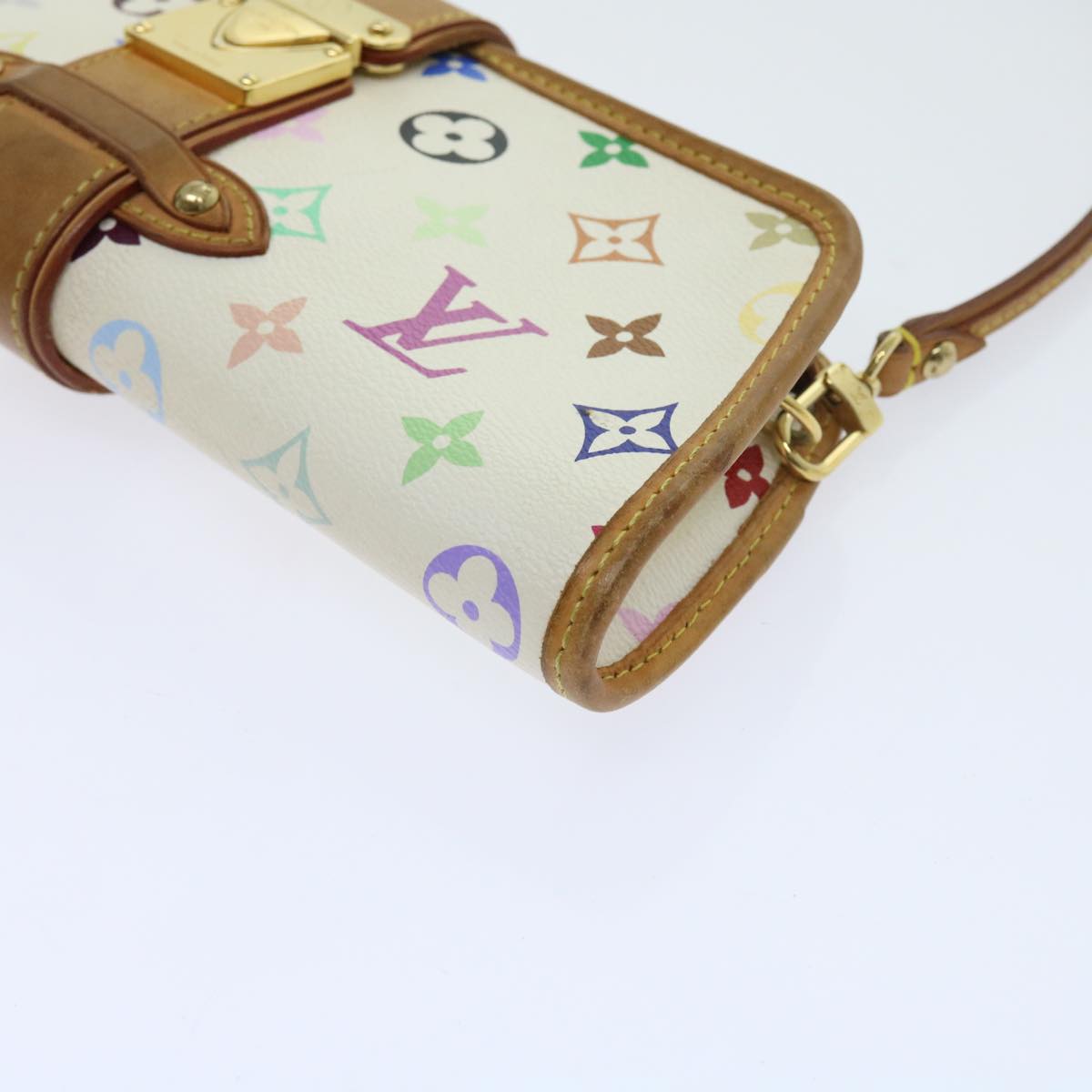 LOUIS VUITTON Monogram Multicolor Shirley Shoulder Bag White M40049 Auth 56953