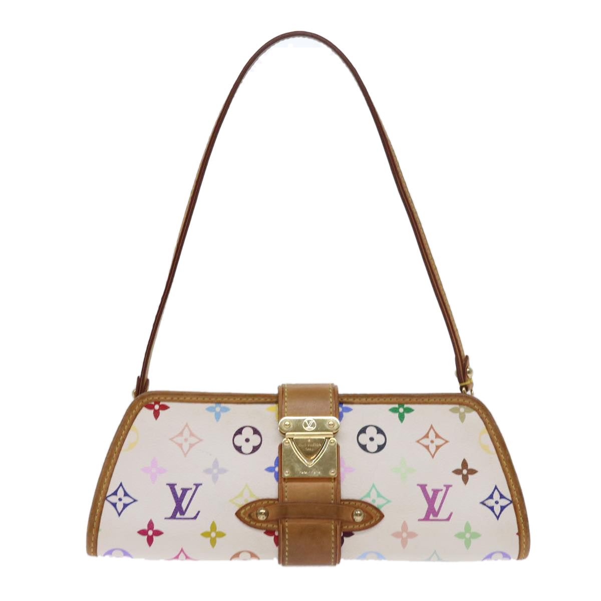 LOUIS VUITTON Monogram Multicolor Shirley Shoulder Bag White M40049 Auth 56953