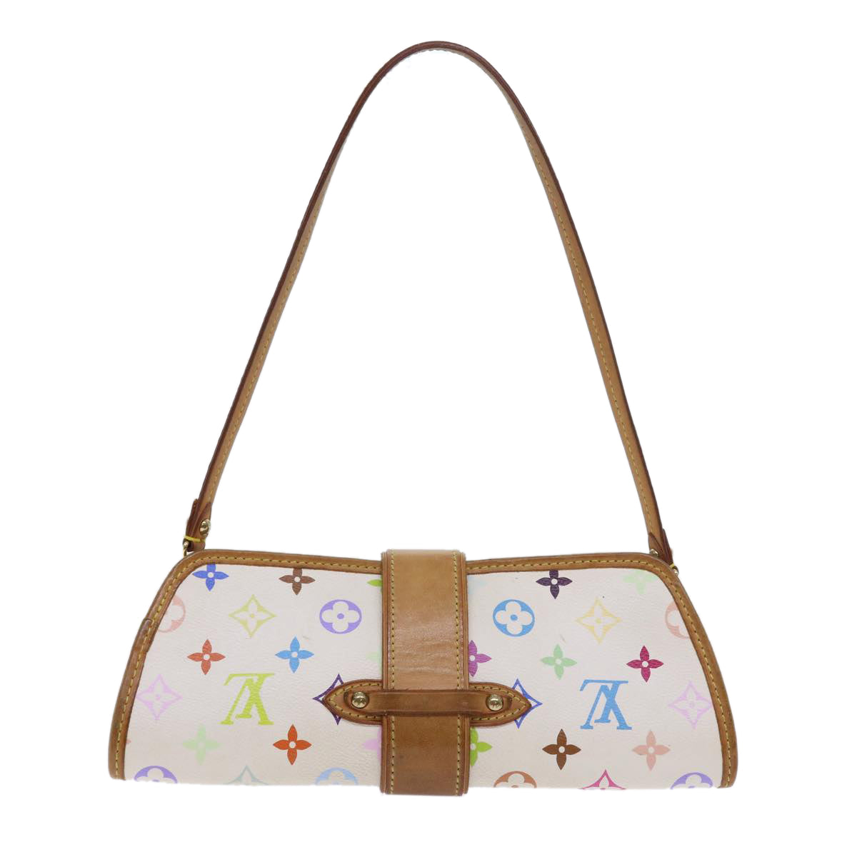 LOUIS VUITTON Monogram Multicolor Shirley Shoulder Bag White M40049 Auth 56953