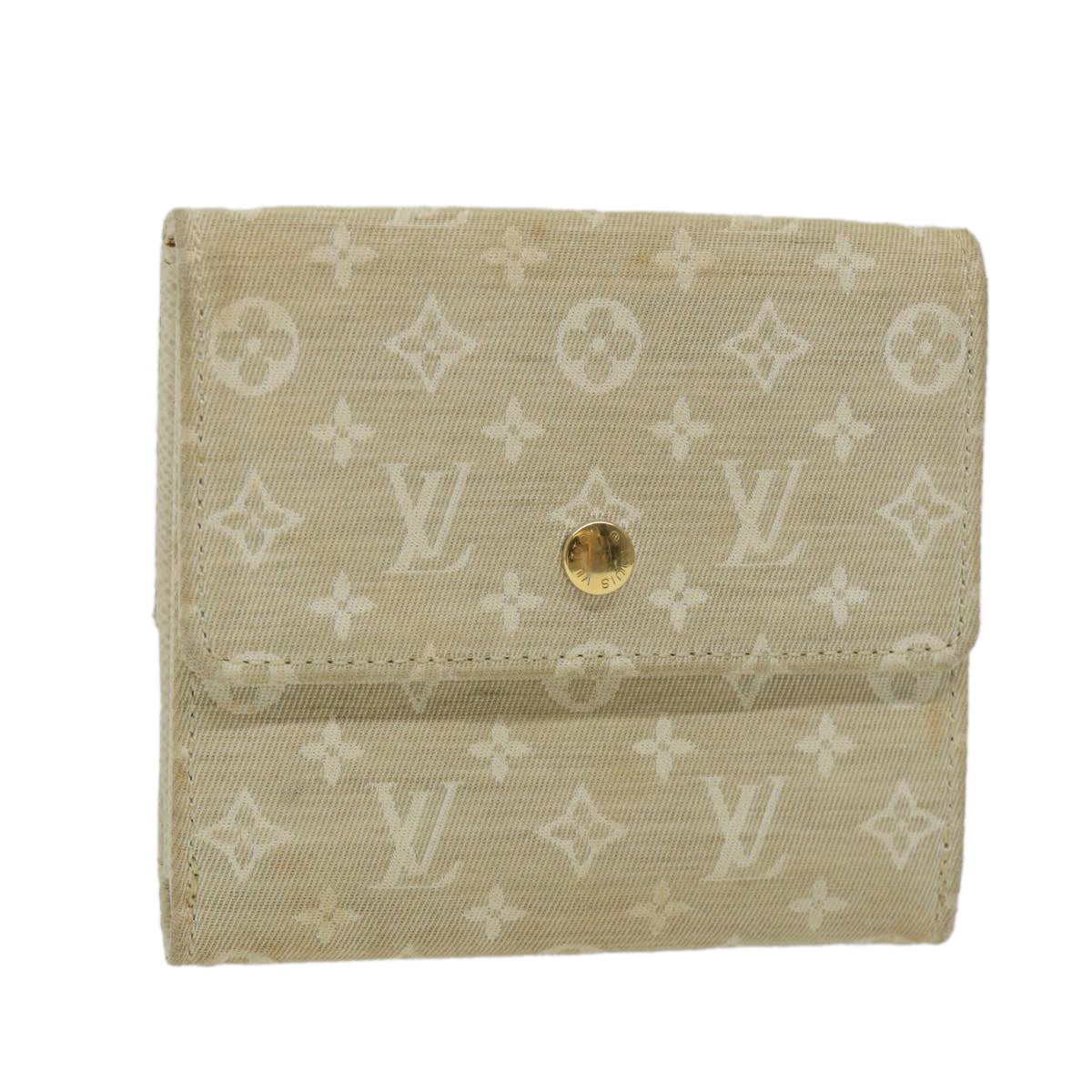 LOUIS VUITTON Mini Lin Porte Monnaie Bier Cartes Crdit Dunne M95309 Auth 56957