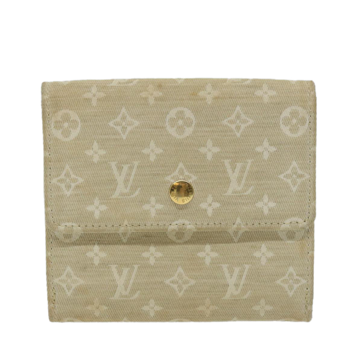 LOUIS VUITTON Mini Lin Porte Monnaie Bier Cartes Crdit Dunne M95309 Auth 56957