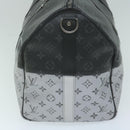 LOUIS VUITTON Eclipse Split Keepall Bandouliere 50 Boston Bag M43817 Auth 57012A-3