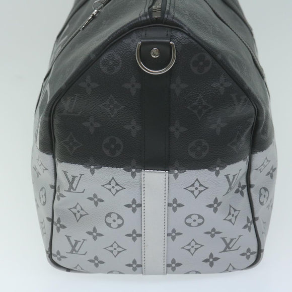 LOUIS VUITTON Eclipse Split Keepall Bandouliere 50 Boston Bag M43817 Auth 57012A