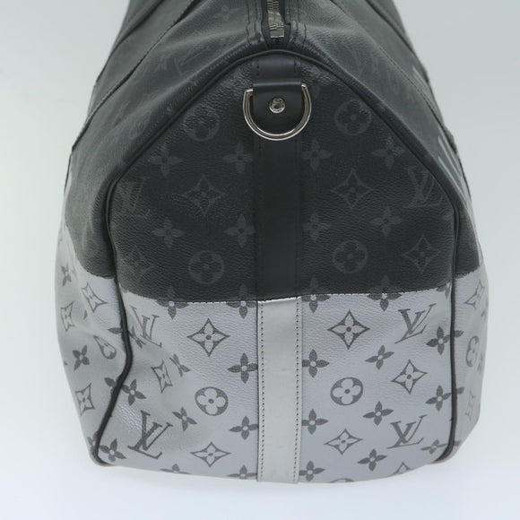 LOUIS VUITTON Eclipse Split Keepall Bandouliere 50 Boston Bag M43817 Auth 57012A