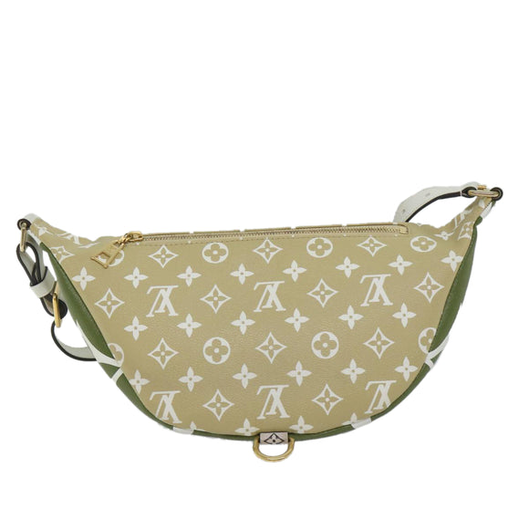 LOUIS VUITTON Monogram Giant Bum Bag Body Bag Khaki M44611 LV Auth 57013A
