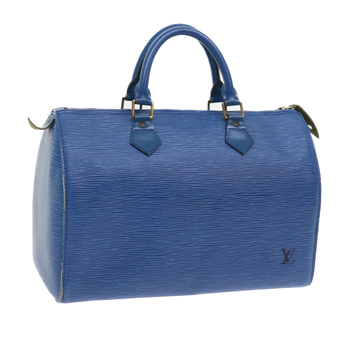 LOUIS VUITTON Epi Speedy 30 Hand Bag Toledo Blue M43005 LV Auth 57023