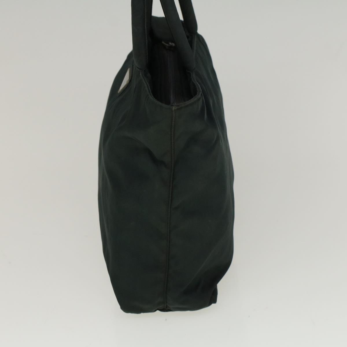 PRADA Hand Bag Nylon Green Auth 57048