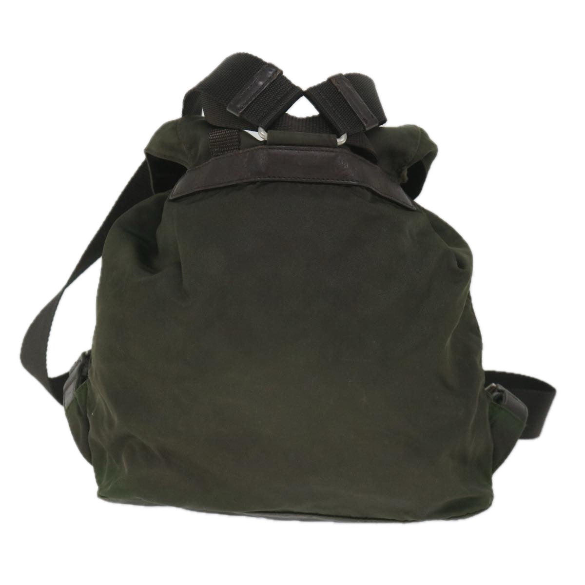 PRADA Backpack Nylon Khaki Auth 57050