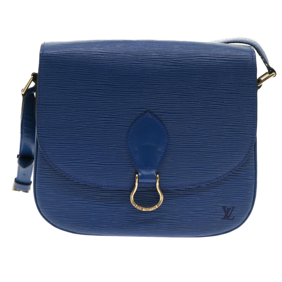 LOUIS VUITTON Epi Saint Cloud GM Shoulder Bag Blue M52195 LV Auth 57143