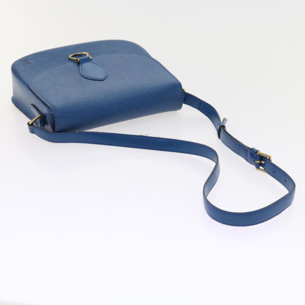 LOUIS VUITTON Epi Saint Cloud GM Shoulder Bag Blue M52195 LV Auth 57143