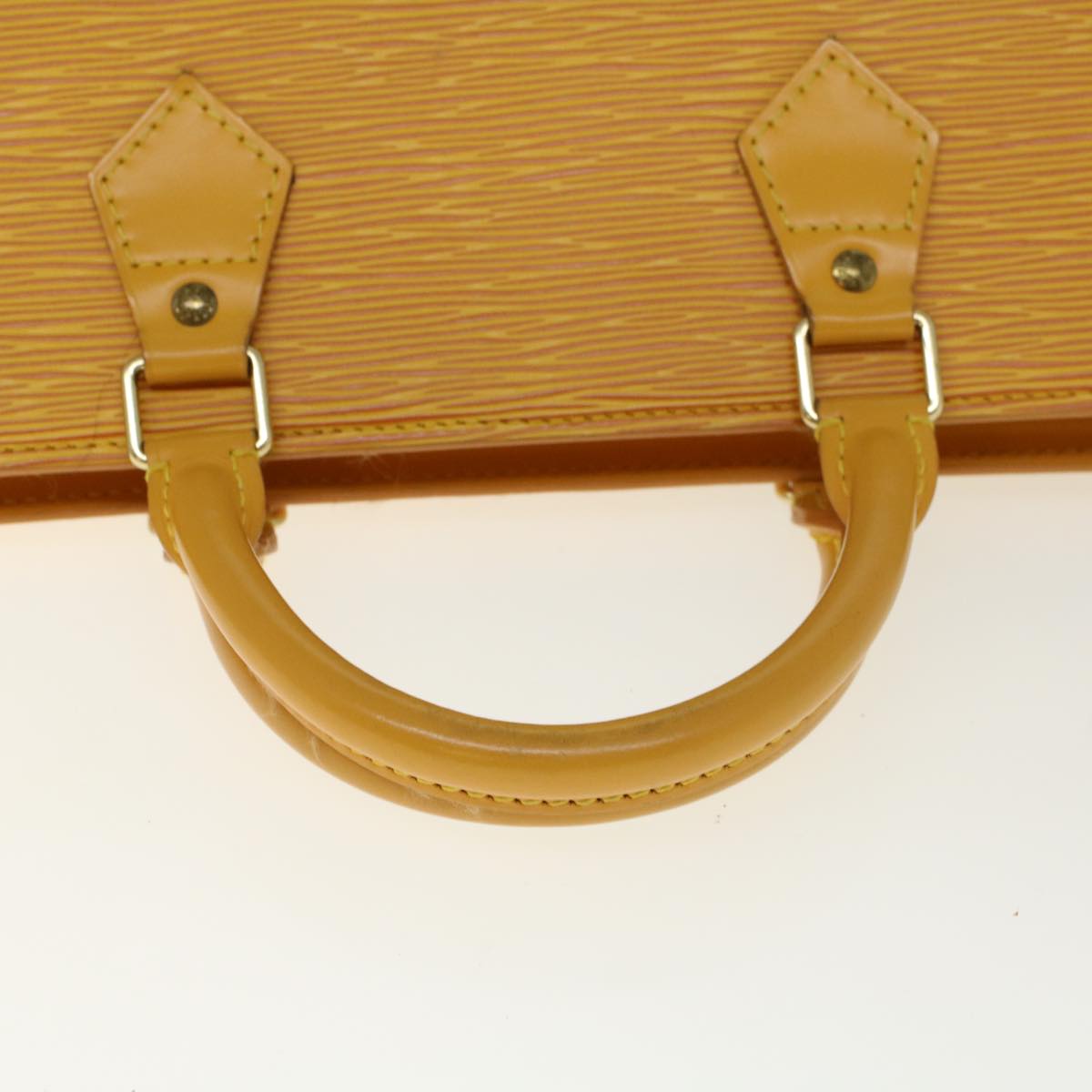 LOUIS VUITTON Epi Sac Triangle Hand Bag Yellow M52097 LV Auth 57168