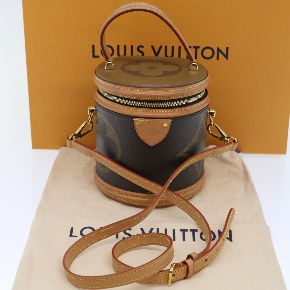 LOUIS VUITTON Monogram Reverse Giant Cannes Hand Bag 2way M44603 LV Auth 57176A