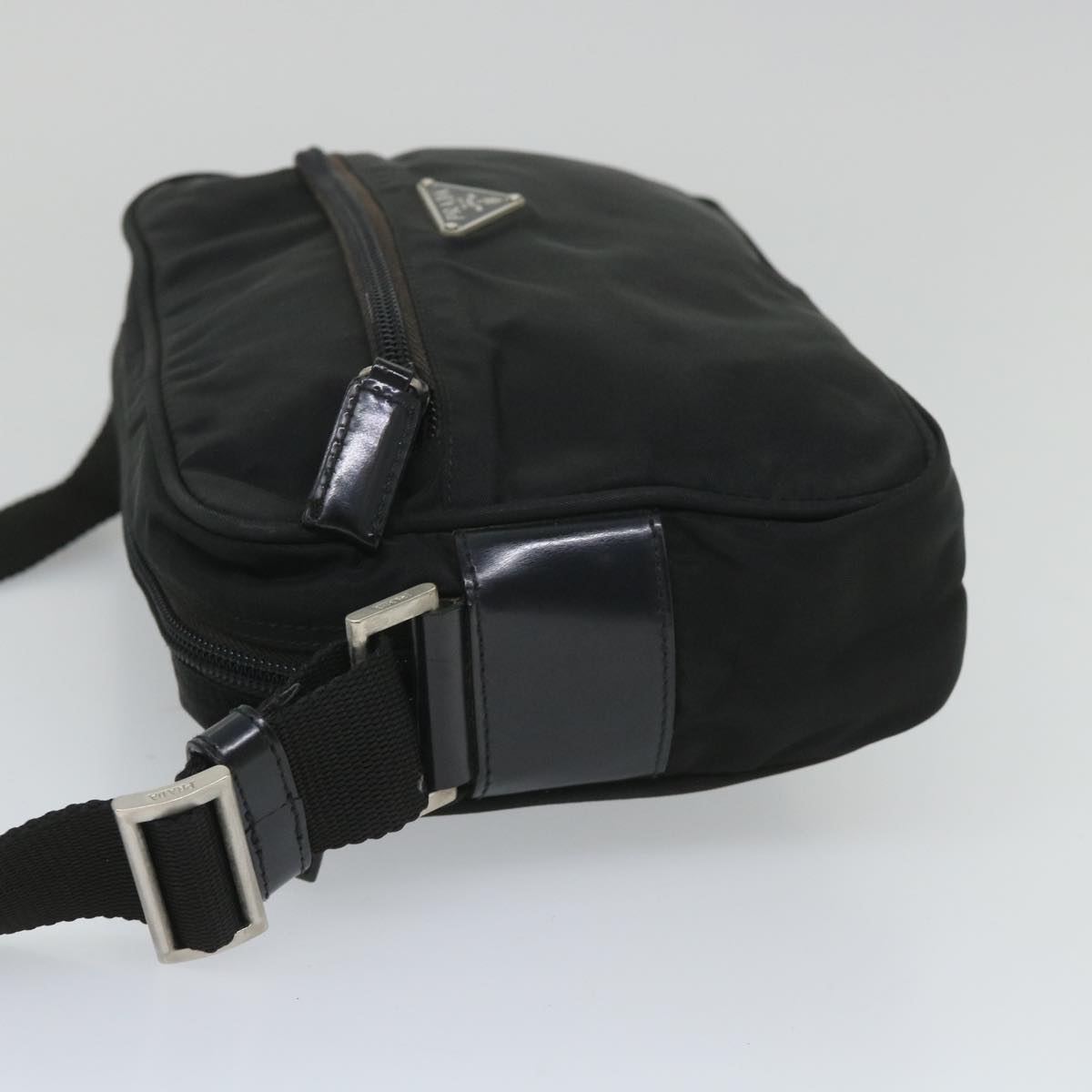 PRADA Shoulder Bag Nylon Black Auth 57205