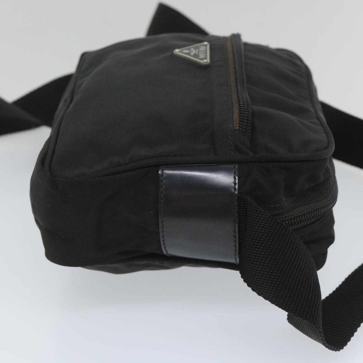 PRADA Shoulder Bag Nylon Black Auth 57205