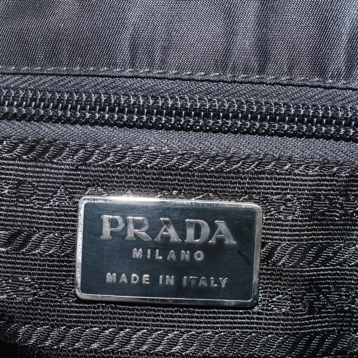 PRADA Hand Bag Nylon Black Auth 57221