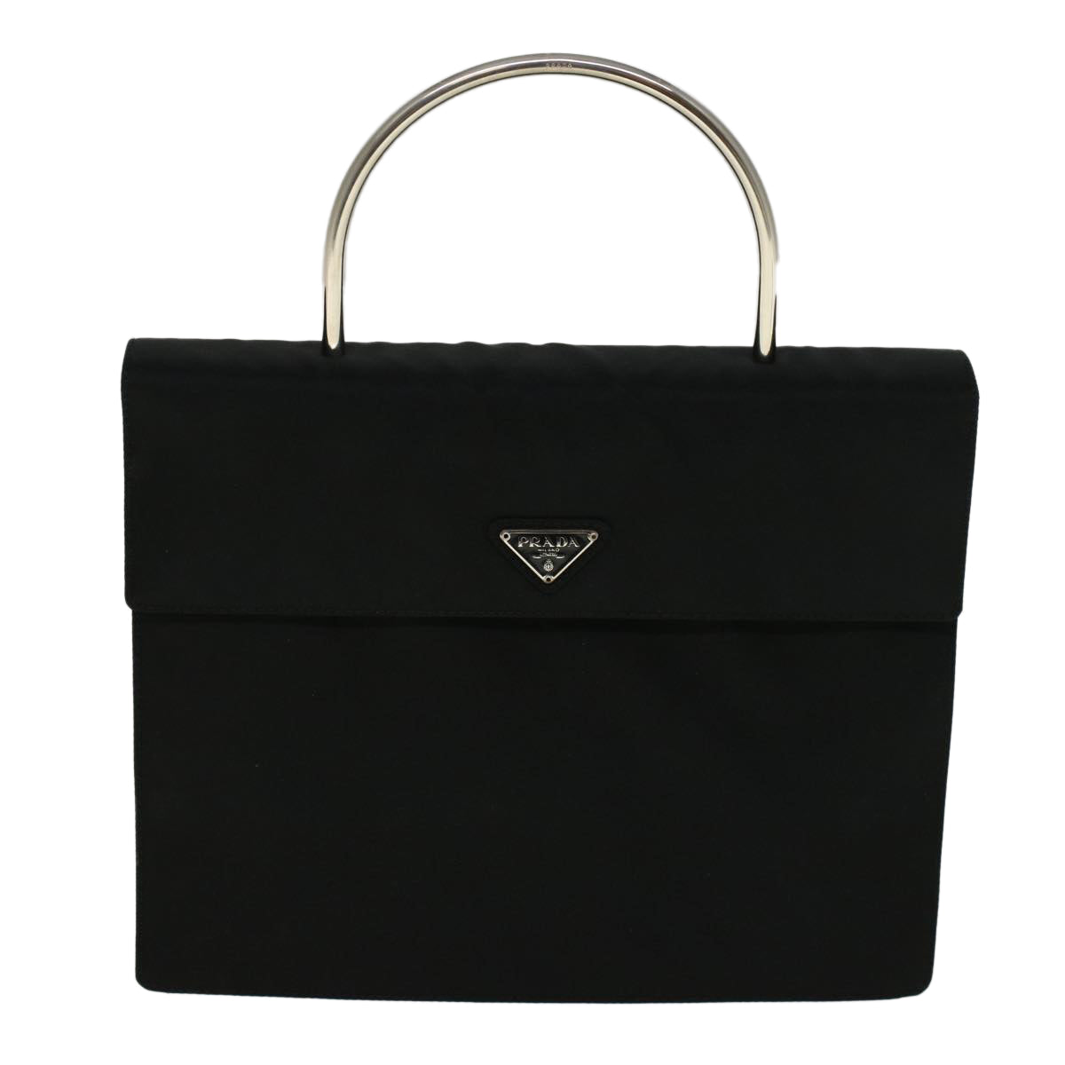 PRADA Hand Bag Nylon Black Auth 57221 - 0